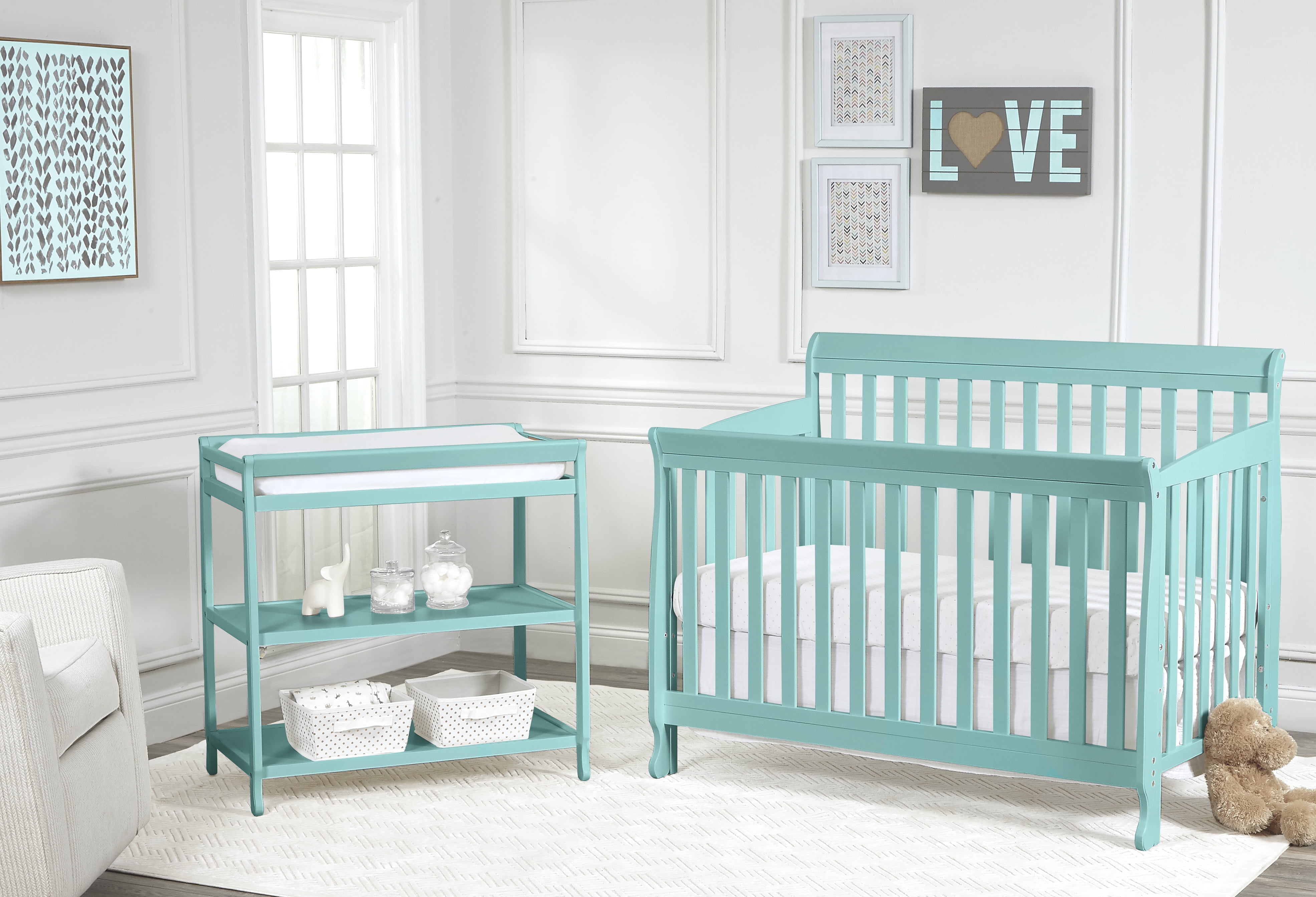 Suite Bebe Riley 4-in-1 Convertible Crib, Coral Finish Suite Bebe