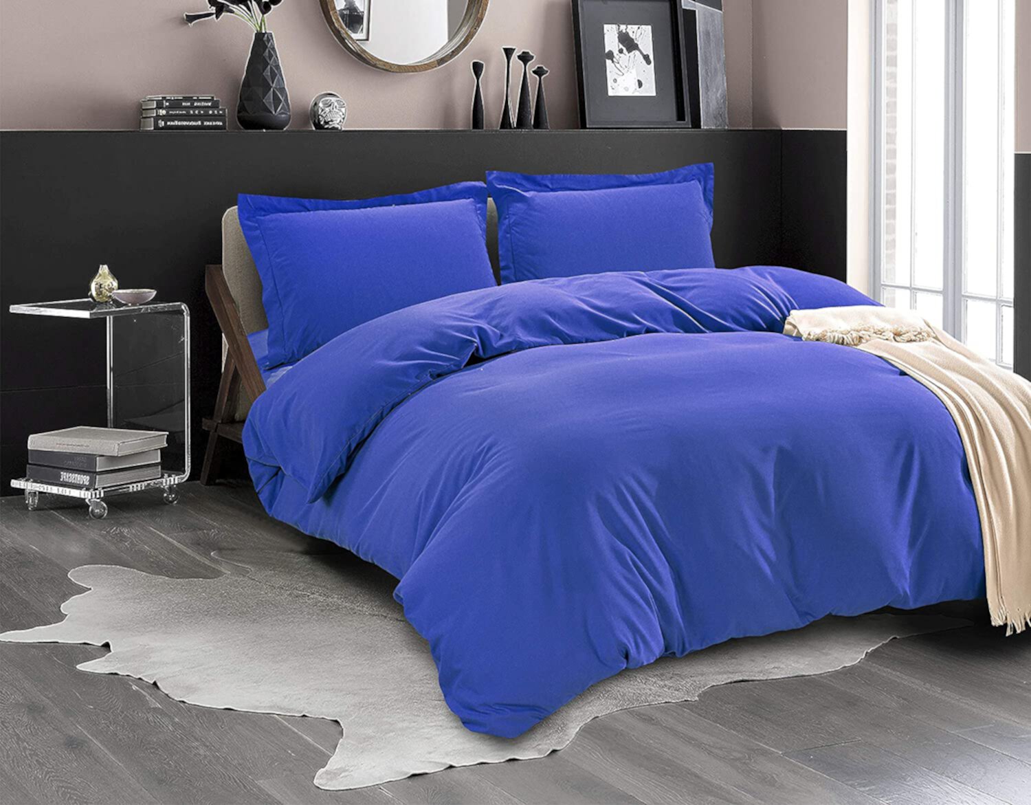 Elegant Comfort 2-Piece Duvet Cover Set, 1800 Premier, Button Closure, Solid Color - Cooling, Breathable Material- Wrinkle, Fade, Stain Resistant, Twin/Twin XL, Royal Blue Visit the Elegant Comfort Store