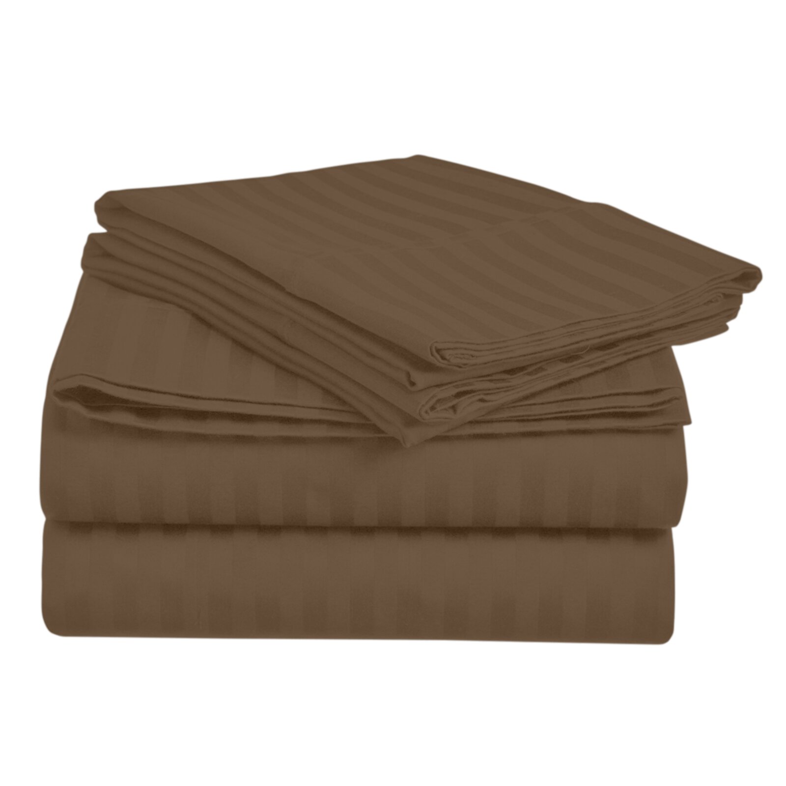 Pentagon Collection 1800 Series Wrinkle Resistant Embossed Sheet Set (Full, Brown) Home Sweet Home Dreams