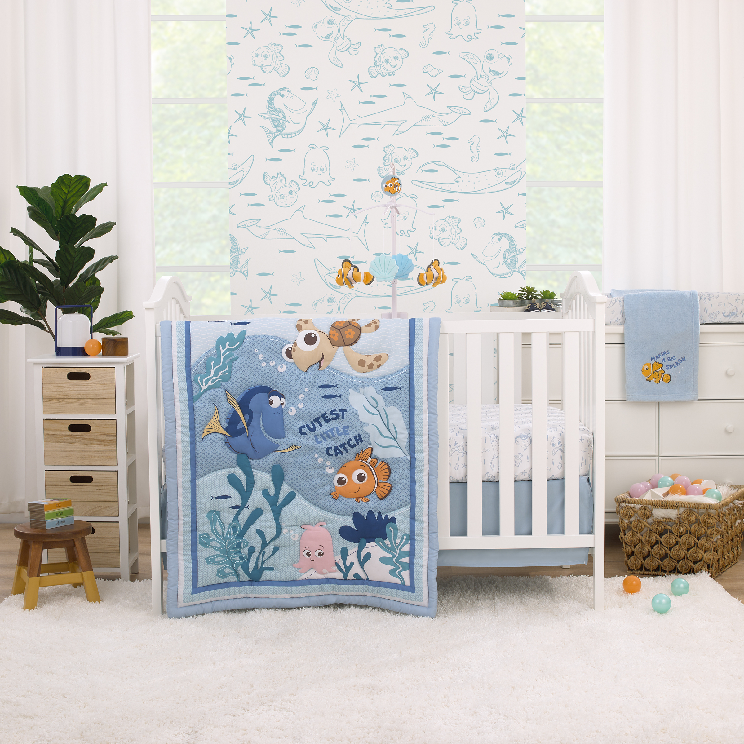 Disney Finding Nemo Cutest Little Catch 3 Piece Crib Bedding Set Disney