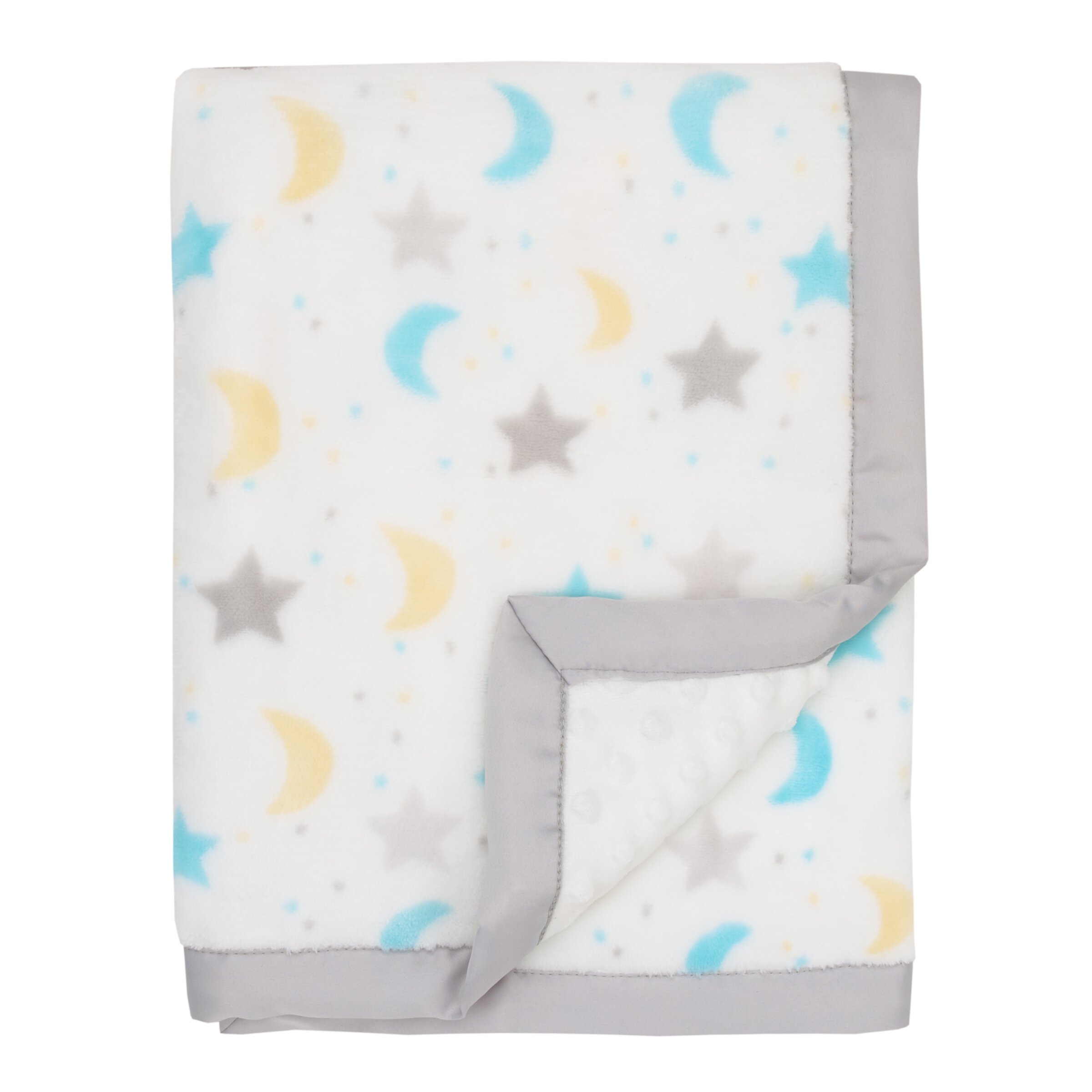 Parent's Choice Deluxe Plush Reversible Blanket Unisex Stars Parent's Choice