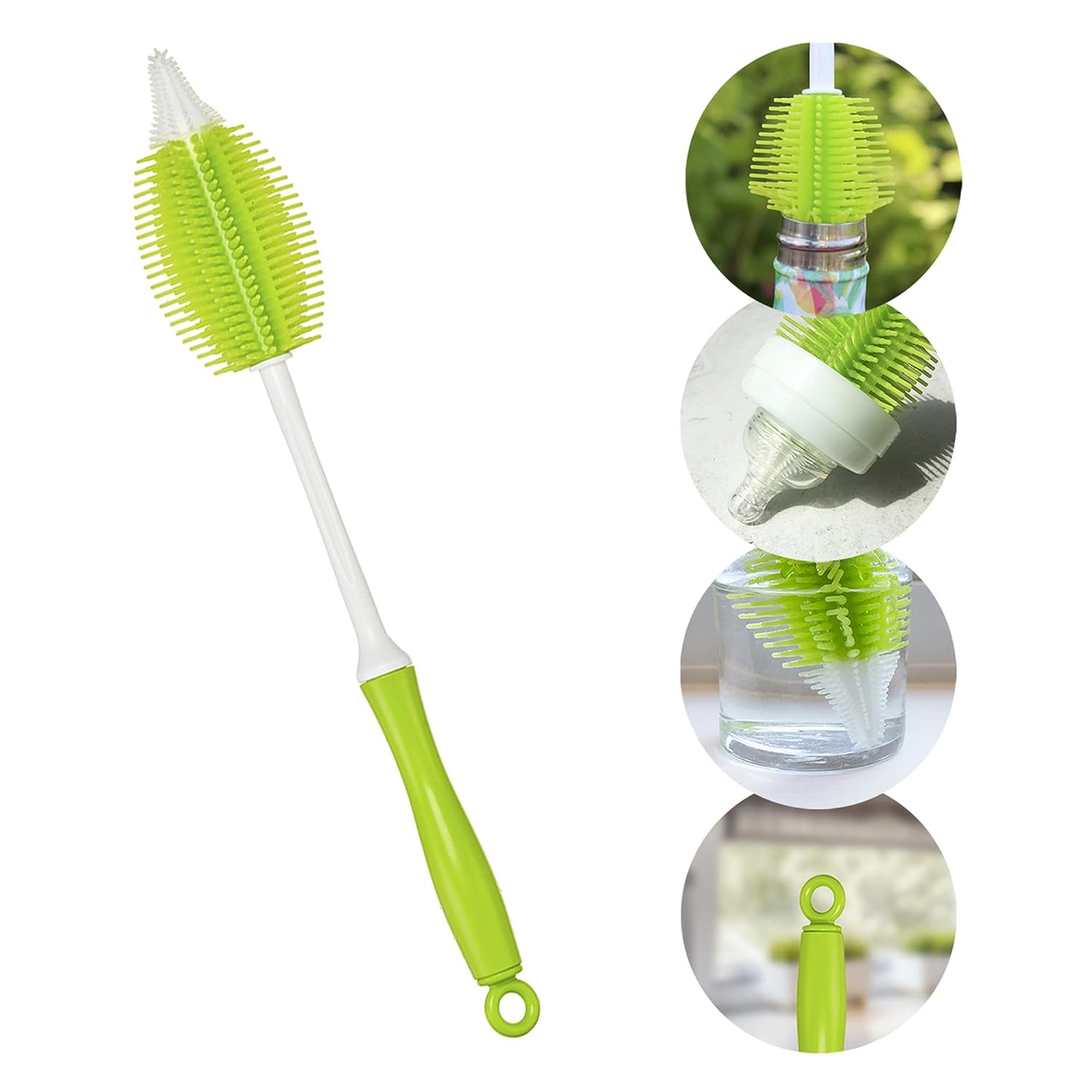 Innobaby 2-in-1 Silicone Bottle Brush, Green Innobaby