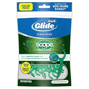 Oral-B Glide Complete with Scope Outlast Dental Floss Picks, Mint, 150 Count Visit the Oral-B Store