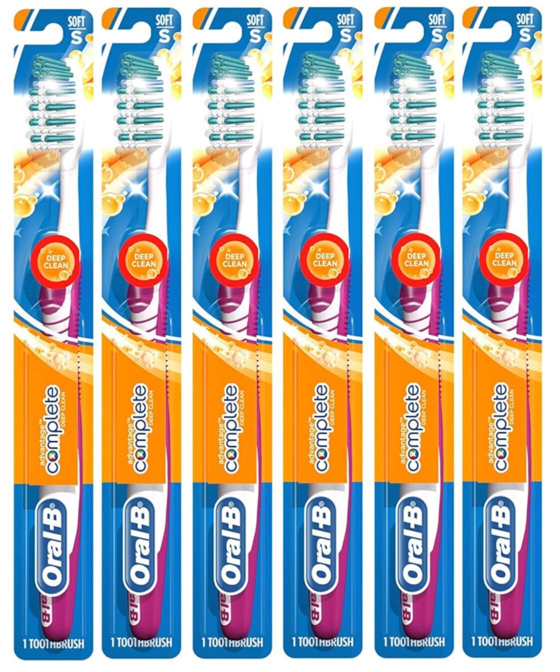 Oral-B Complete Deep Clean Toothbrush, 35 Soft (Colors Vary) - Pack of 6 Visit the Oral-B Store