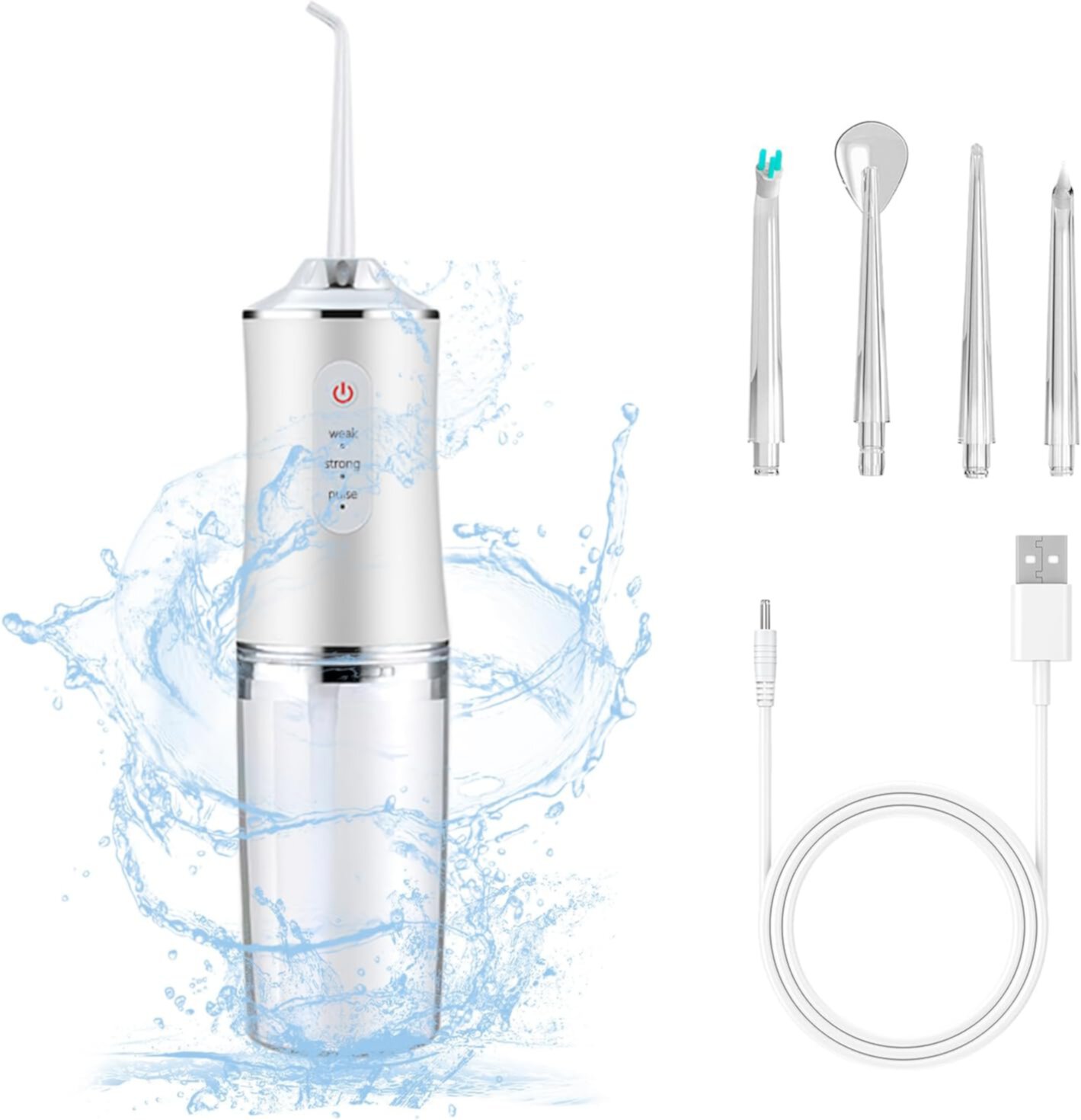 Water Flosser for Teeth Water Pick for Teeth Cleaning and Flossing Cordless Dental Electric Portable Oral Rechargeable Advanced Tonsil Stone Irrigator Kids Adults Travel Braces FANGYIN