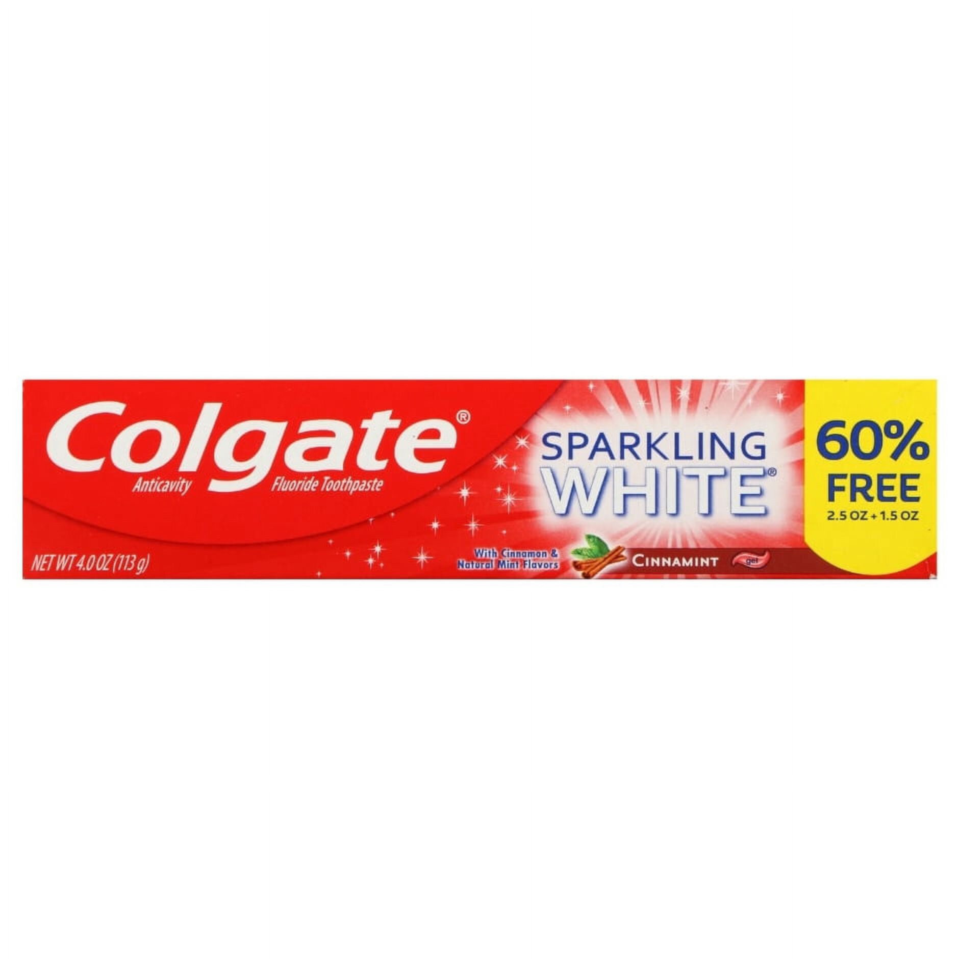 Colgate CinnaMint Sparkling White Gel Toothpaste, 4 oz. Tubes (2 pack) Visit the Colgate Store