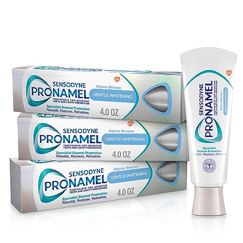 Sensodyne Pronamel Gentle Whitening Enamel Toothpaste for Sensitive Teeth - 4 Ounces (Pack of 3) Sensodyne Pronamel