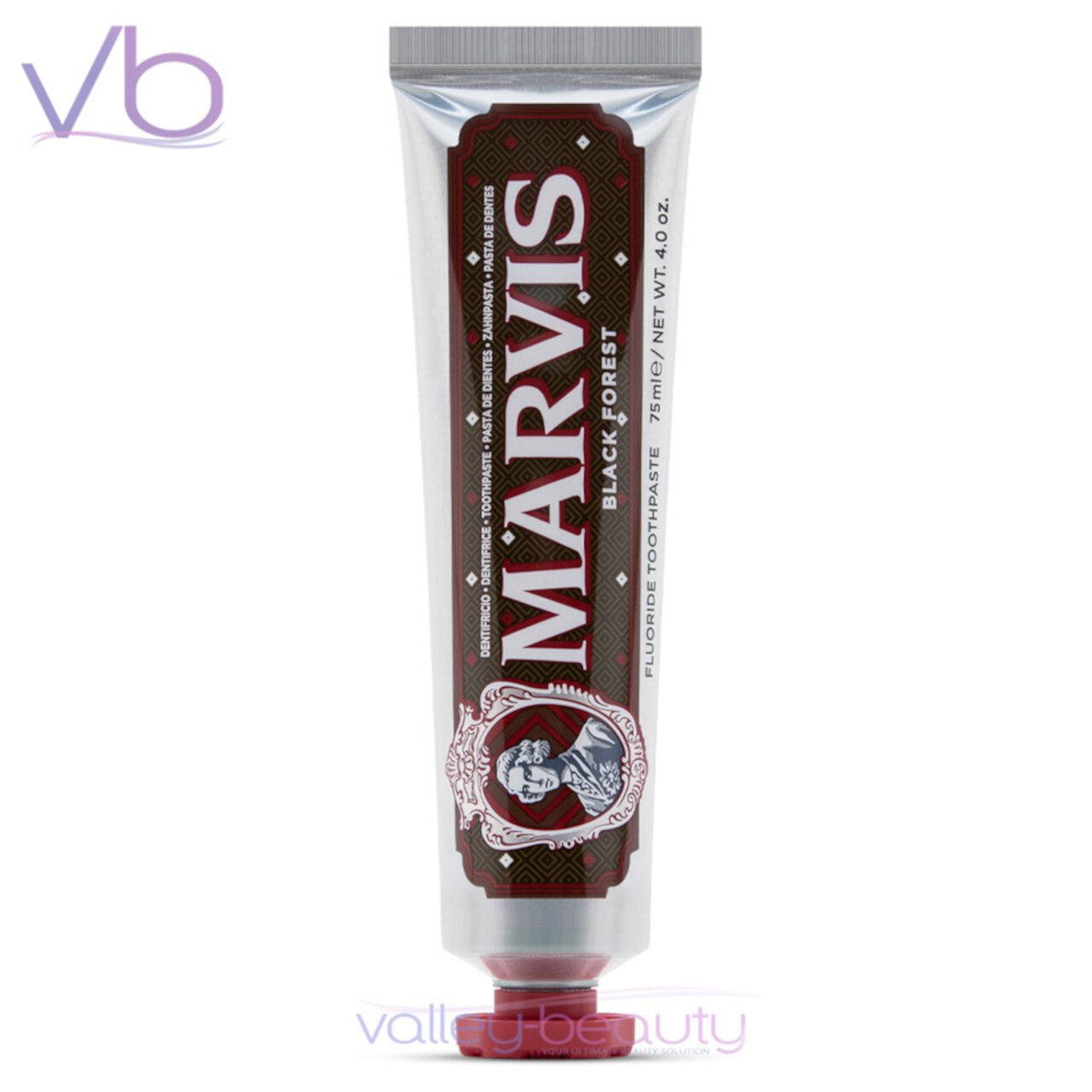 Marvis Black Forest | Toothpaste with Dark Chocolate Flavor, 75ml Marvis