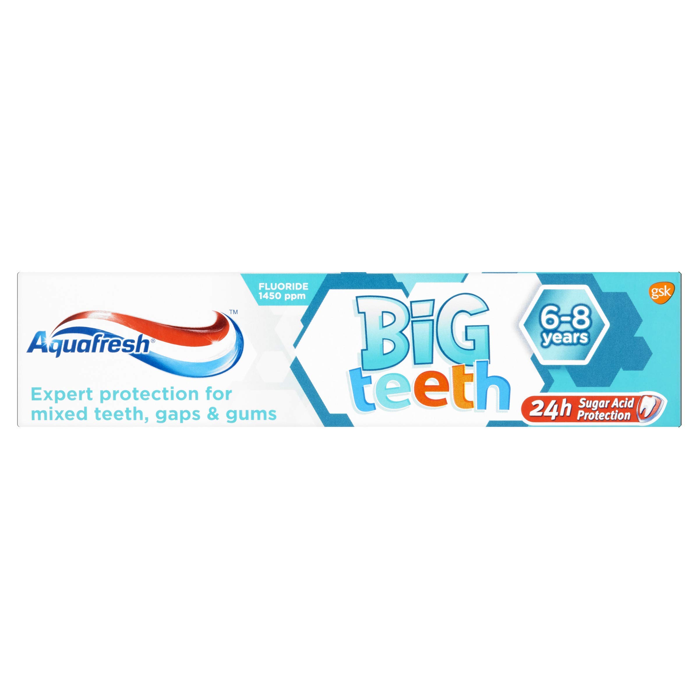 Aquafresh Big Teeth toothpaste for kids 6-8 years MILD MINT -50ml/1.69 fl oz Aquafresh