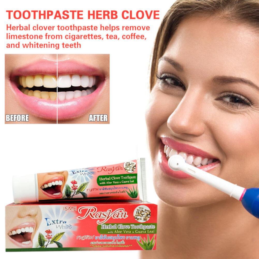 ISME Rasyan Herbal Clove Toothpaste - Antibacterial, s Teeth Whitening n VOPPV