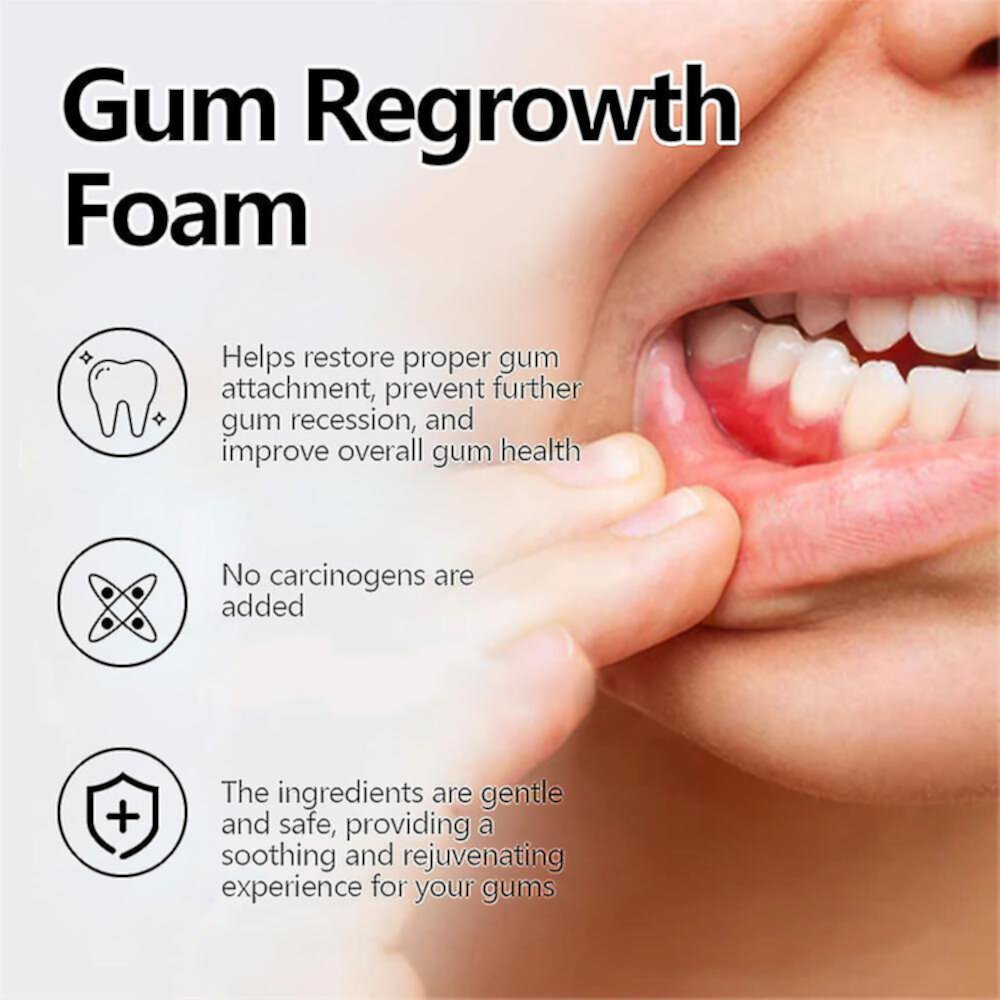 3pcs 2024 New Gum Regrowth Foam, Gum Regrowth for Receding Gums, Gum Repair Regrowth ZHONGYULI