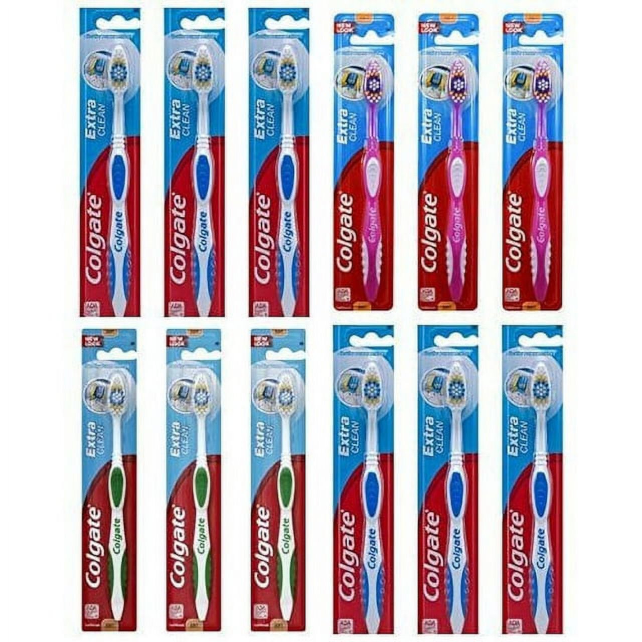 Colgate Extra Clean Full Head Toothbrush, Soft, Assorted Colors (Pack of 12) Visit the Colgate Store