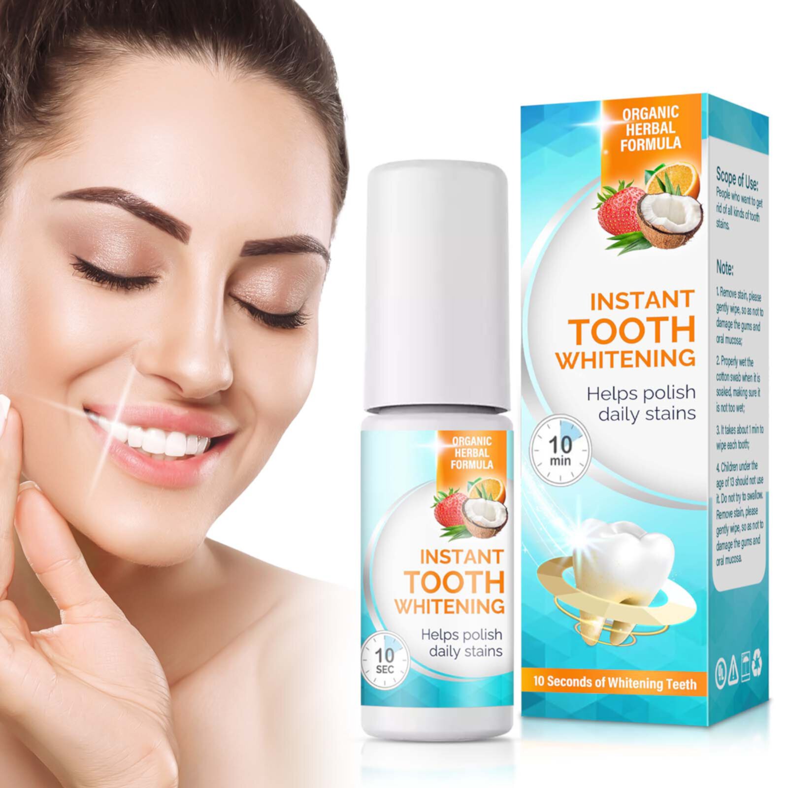 Instant Teeth Whitening, Tooth White for Stain Removing from Coffee Wine Tea, Instantly Improve Teeth Brightenes Shaboo Prints