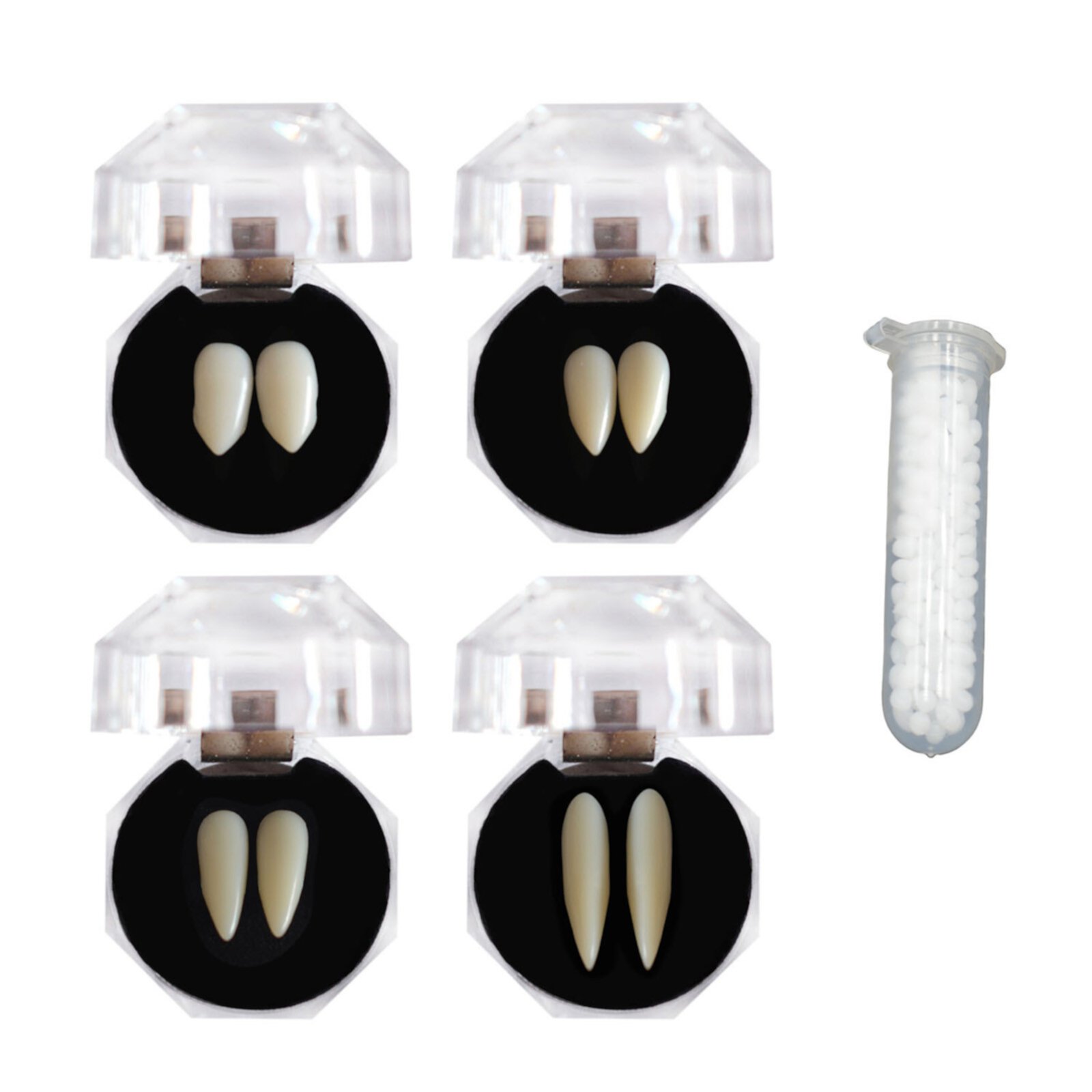 Set Of 8 Vampires Teeth Fangs Party Dentures Prop Decoration 3PCS Dishwasher Natural Bleeding Gums Rinse Gift Set Cup Sink Attachment Snap on Teeth Bleeding Gums Mens Hygiene High Unbranded