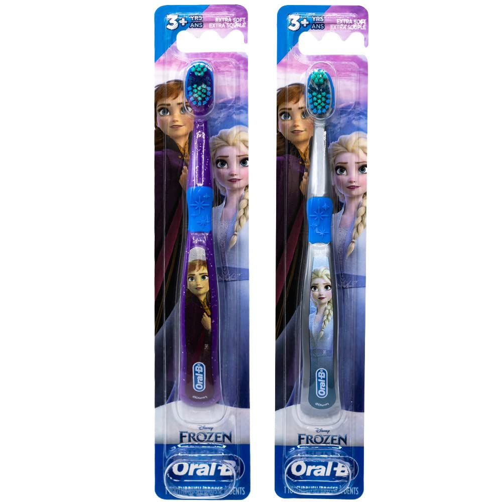 Oral-B Disney Frozen Toothbrush, 3+ YRS, Extra Soft (Characters Vary) - Pack of 2 Visit the Oral-B Store