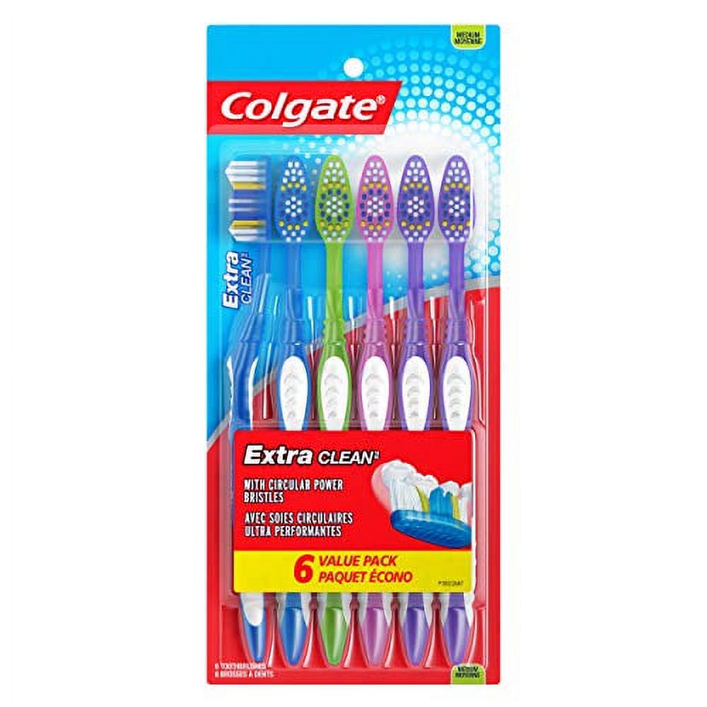 Colgate Extra Clean Full Head Toothbrush, Medium - 6 Count Visit the Colgate Store