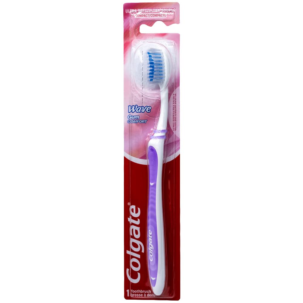 Colgate Wave Gum Comfort Toothbrush, Ultra Soft Compact Head (Colors Vary) - 1 Count Visit the Colgate Store