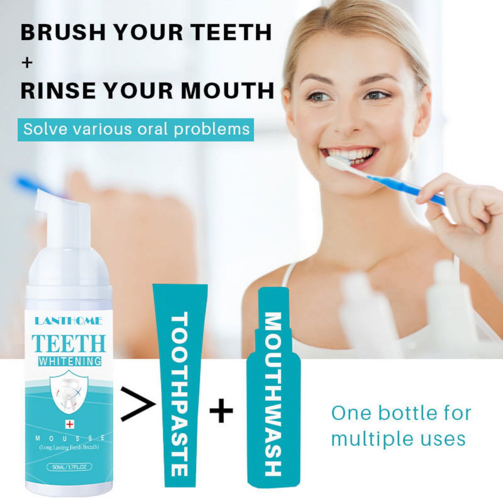 Tooth Mousse,Cleansing Mousse Toothpaste,Teeth Whitening Toothpaste, Foam Whitening Toothpaste,Mousse Foam Deeply Cleaning Gums Homiepacck