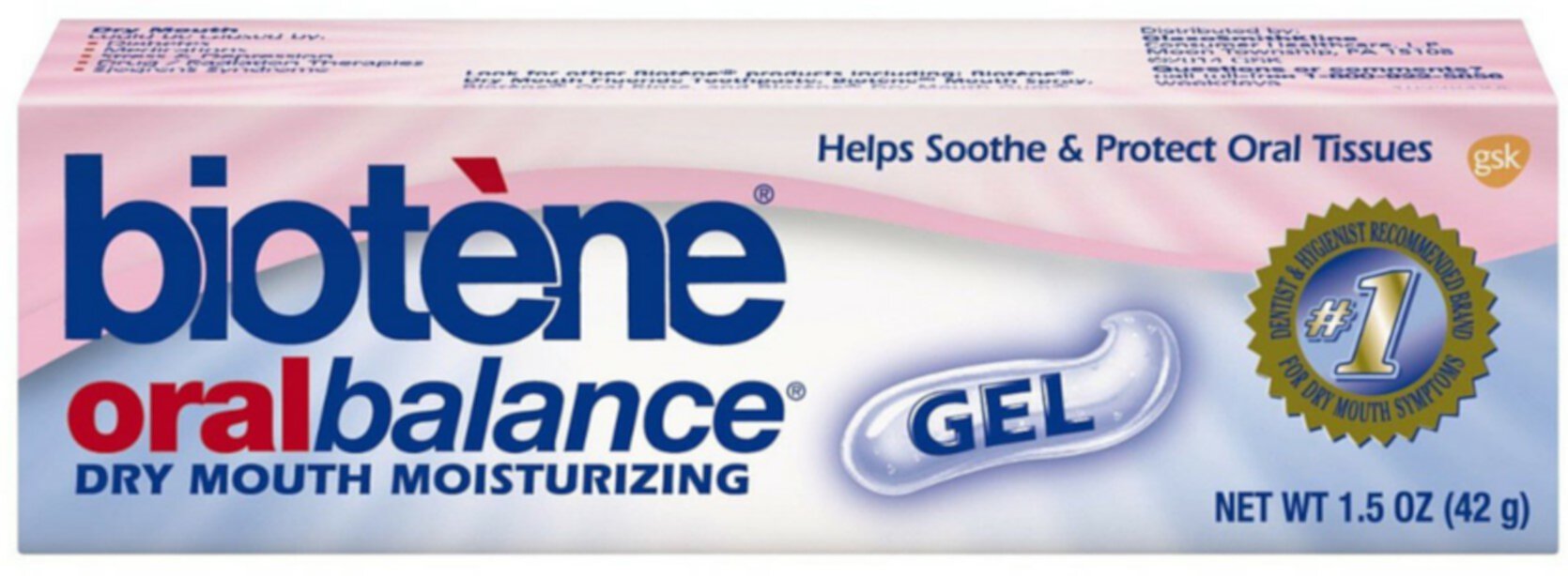 Biotene Oralbalance Dry Mouth Moisturizer Gel 1.50 oz (Pack of 2) Biotene