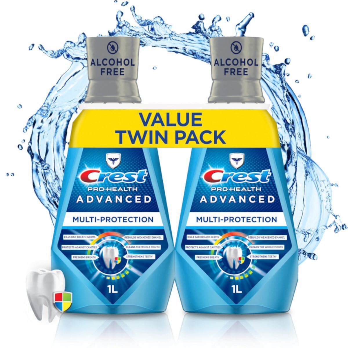 Crest Pro-Health Advanced Mouthwash Multi-Protection Fresh Mint - 2pk Visit the Crest Store