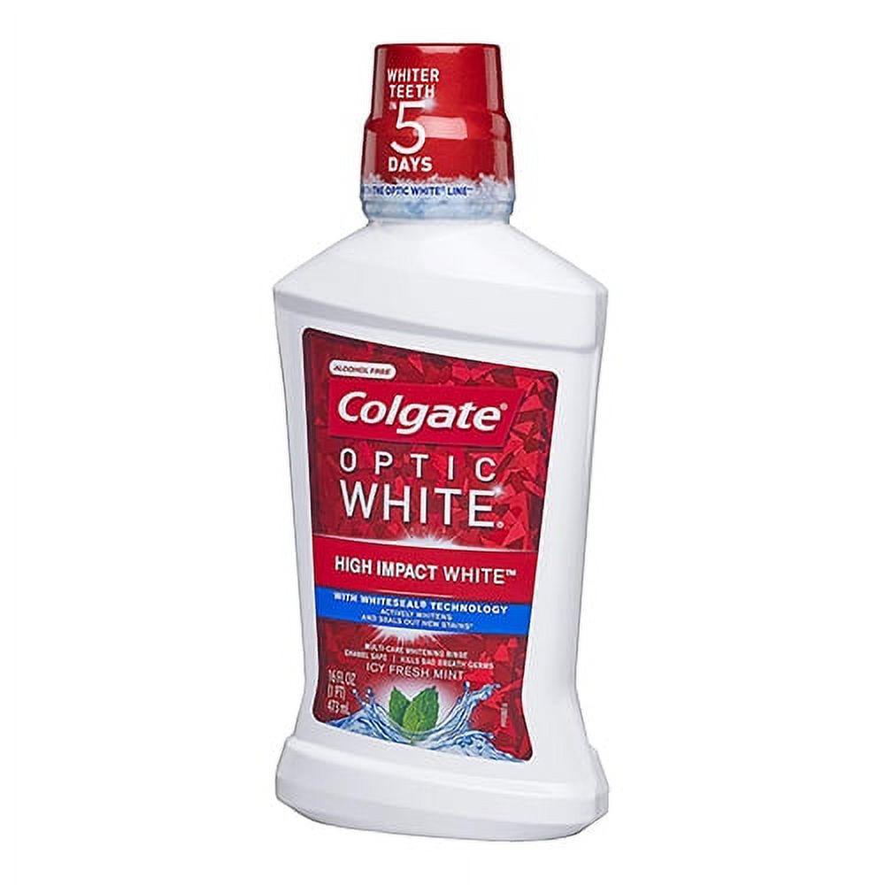 Colgate Optic White Mouthwash Icy Refreshing Mint, 16 Oz, 2 Pack Visit the Colgate Store