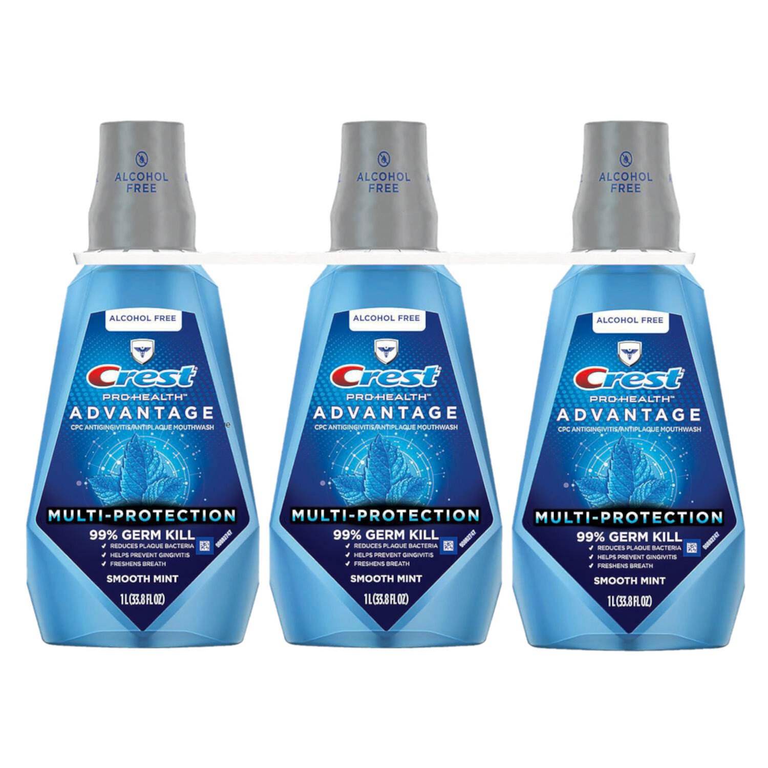 Crest Pro-Health Advantage Mouthwash, Alcohol Free, Multi-Protection, Smooth Mint (33.8 fl. oz., 3 pk.) Crest