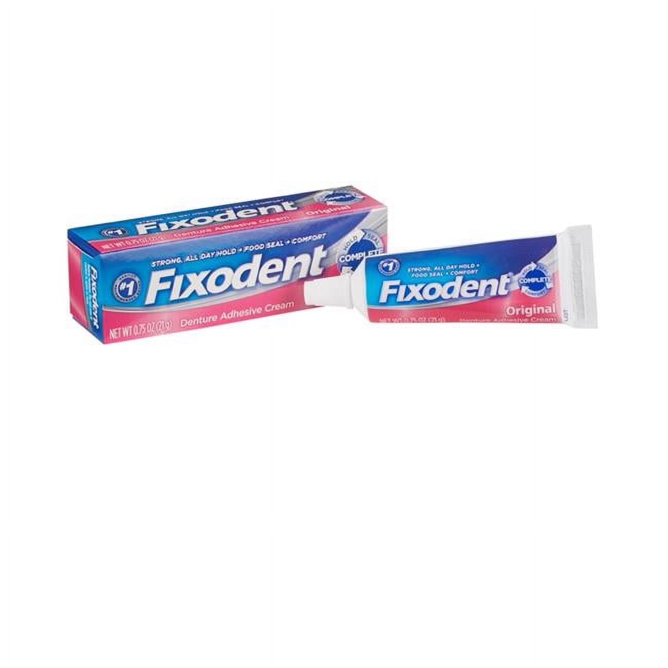 Fixodent 824216-CS 0.75 oz Original Denture Adhesive Cream - Pack of 24 Fixodent