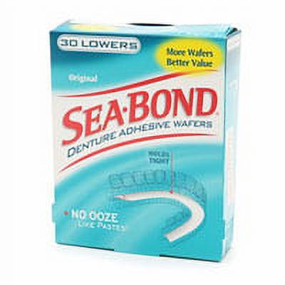 Sea-Bond Lower Denture Adhesive Wafers, Original - 30 Ea Sea-Bond