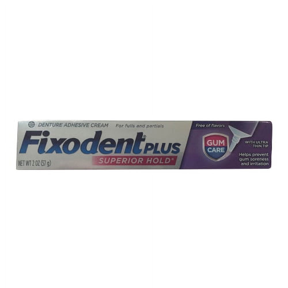 Fixodent Plus Denture Adhesive Cream, Superior Hold, 2 oz Fixodent