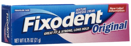 6 Pack - Fixodent Denture Adhesive Cream Original 0.75 oz Each Fixodent