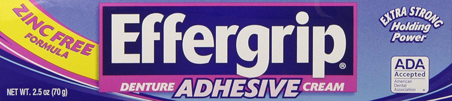 Effergrip Denture Adhesive Cream 2.5 OZ Effergrip