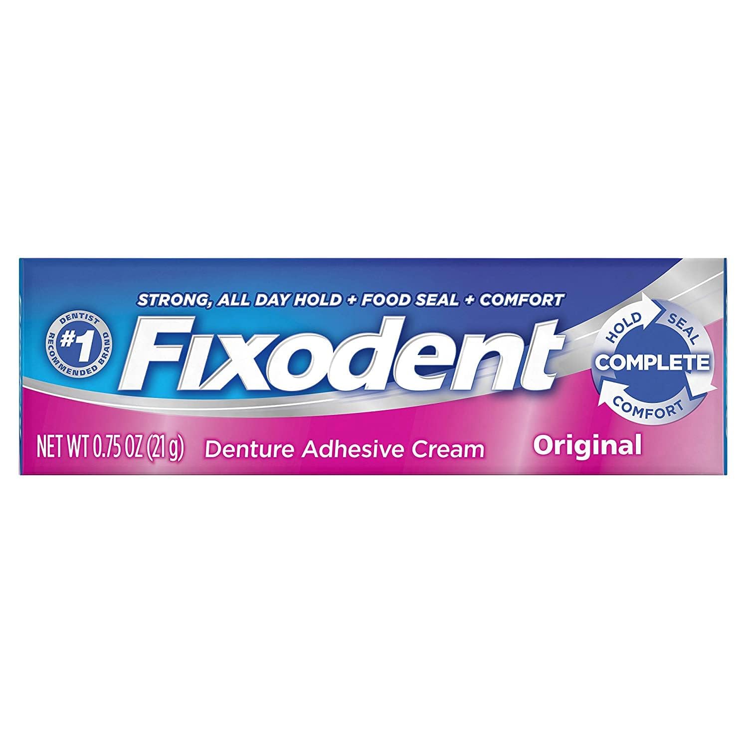 Fixodent Denture Adhesive Cream Original 0.75 oz (Pack of 3) Fixodent