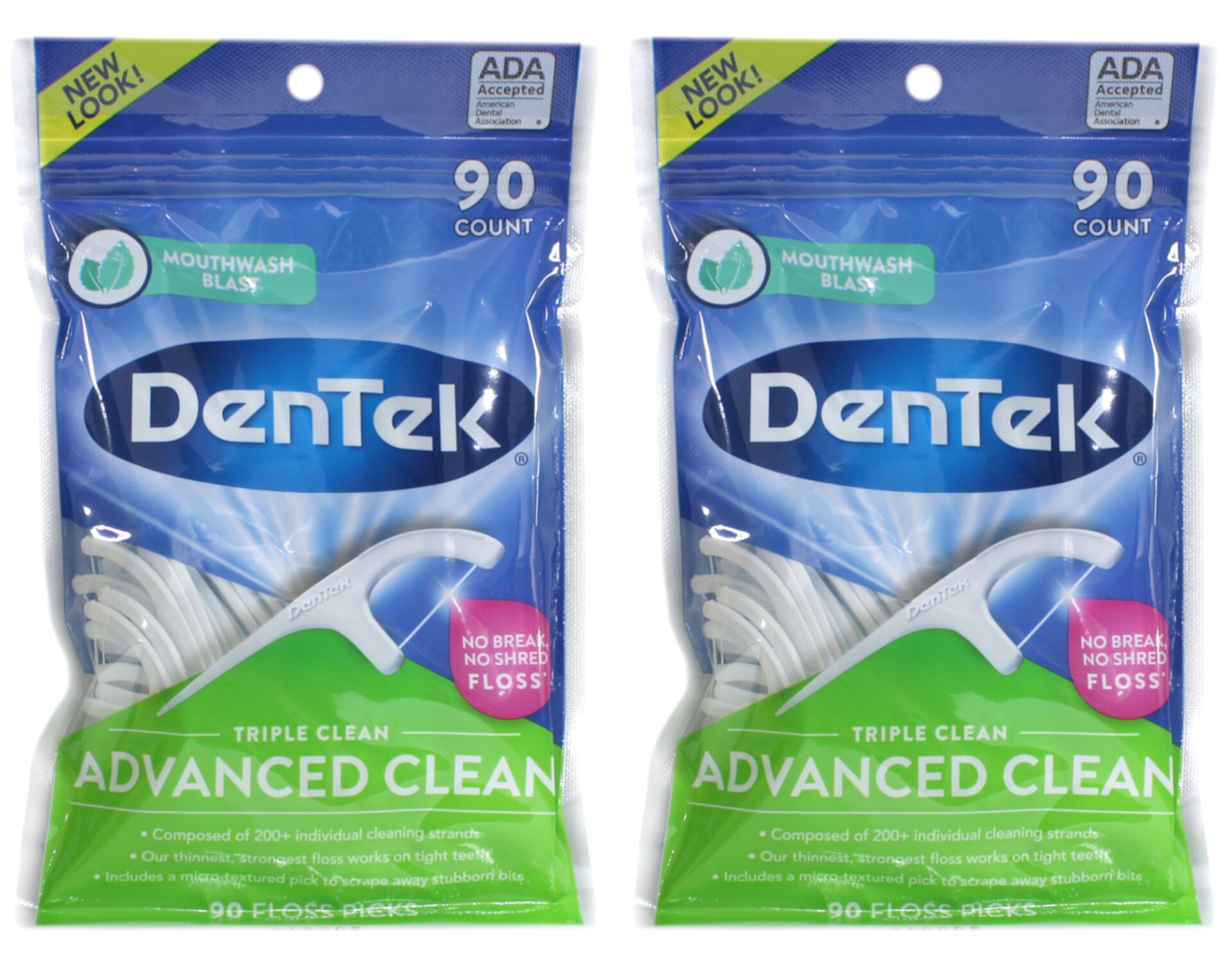 DenTek Triple Clean Floss Picks, 90 ea (Pack of 2) Visit the DenTek Store