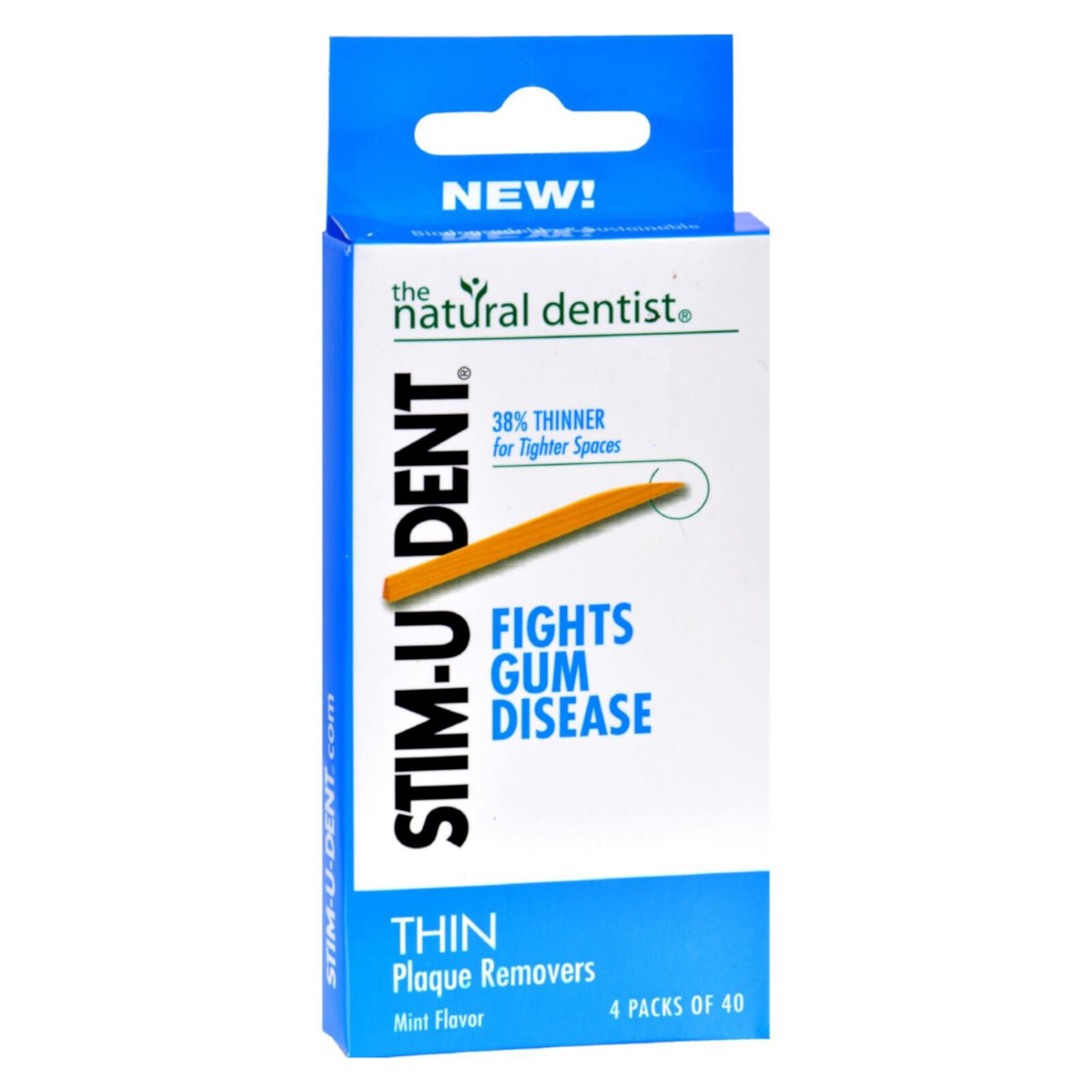 Stim-U-Dent Thin Plaque Removers, 4 packets of 40 picks Stim-U-Dent