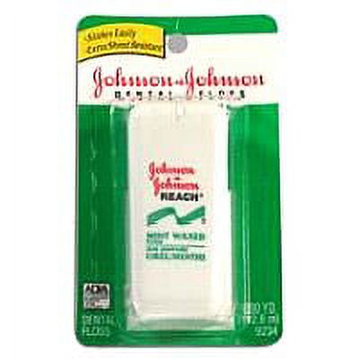 Johnson And Johnson Reach Dental Floss, Waxed Mint - 200 Yards (183 M), 2 Pack Reach