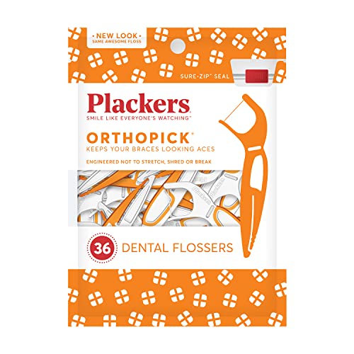 Plackers Orthopick Flosser for Braces, Pack of 2 (36 Flossers Each) Visit the Plackers Store