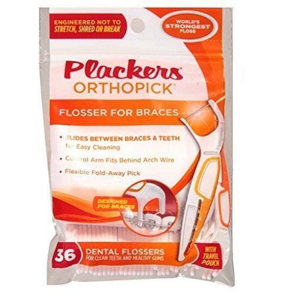 Plackers Orthopick Flosser For Braces Dental Flossers, 36 ct Visit the Plackers Store