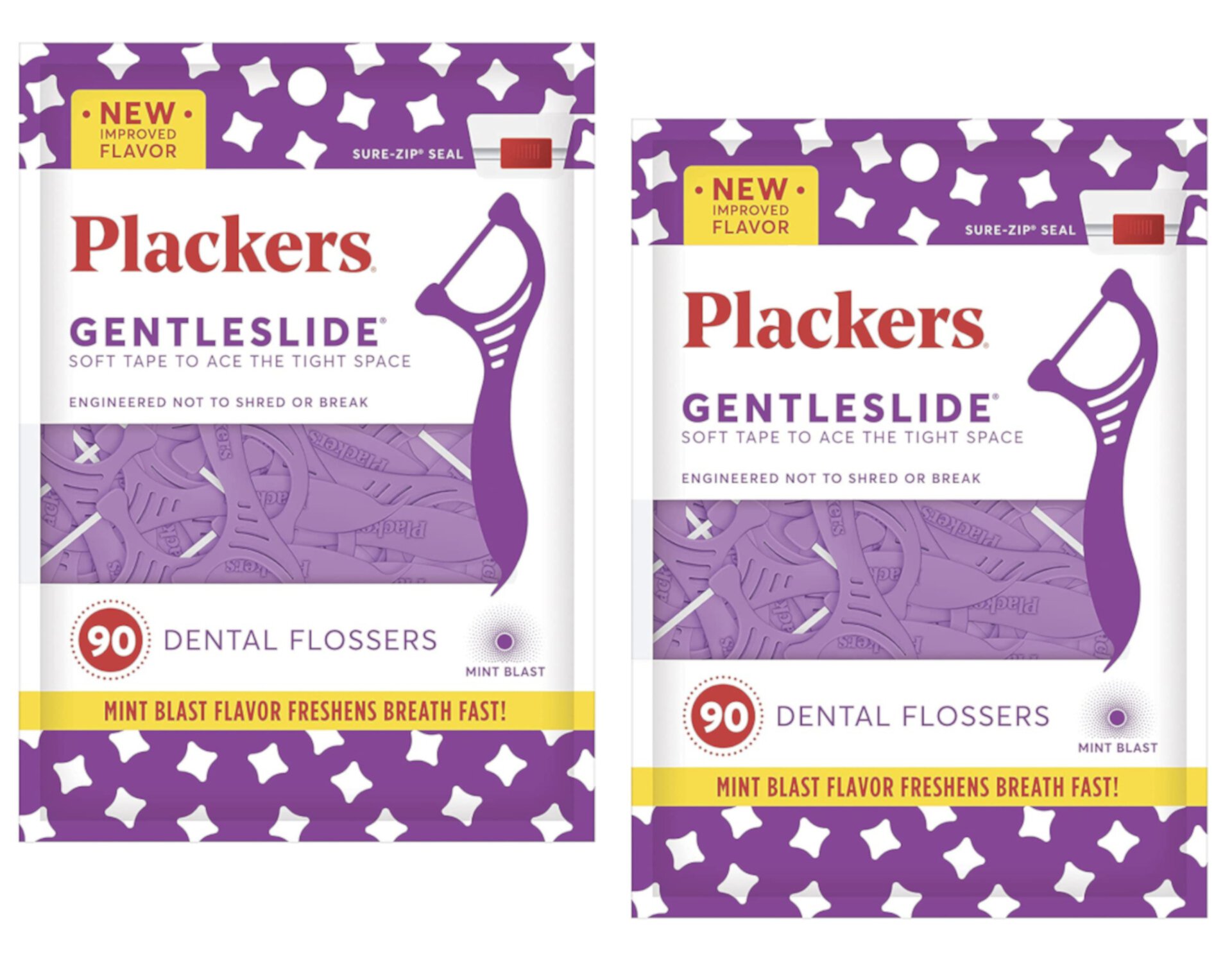 PLACKERS Gentleslide Dentla Flossers for Tight Teeth 90 ea (Pack of 2) Visit the Plackers Store