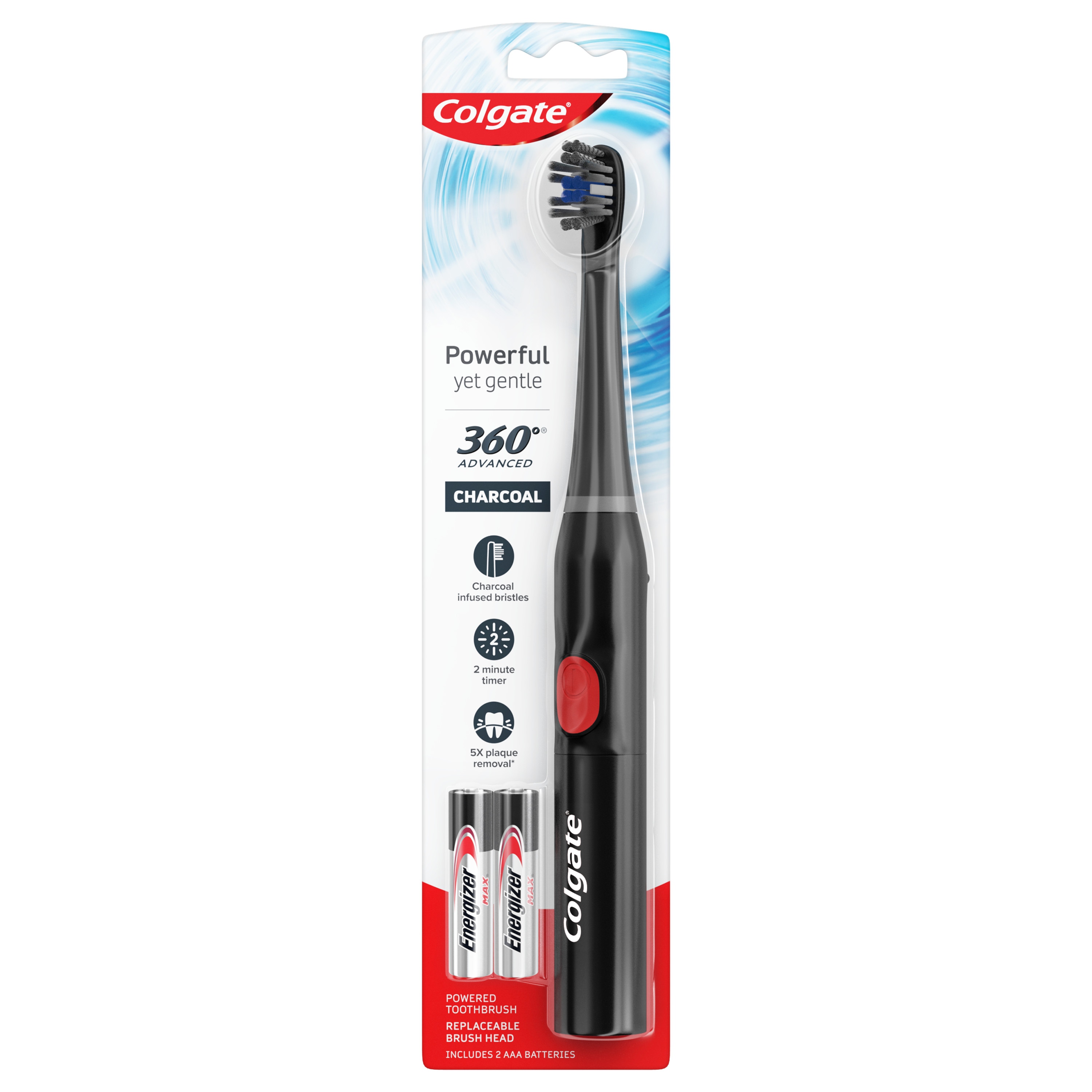 Colgate 360 Charcoal Battery Powered Toothbrush Visit the Colgate Store