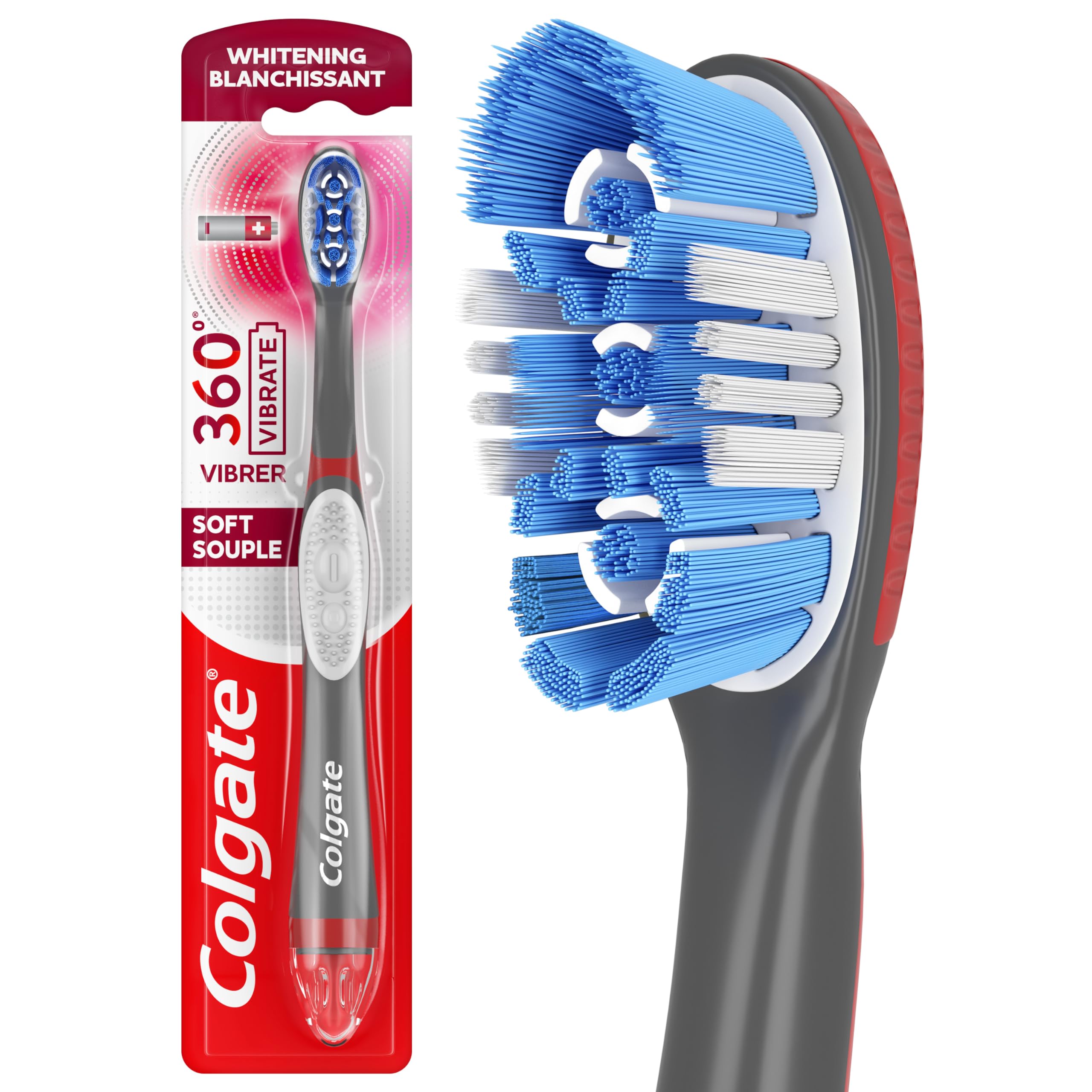 Colgate 360 Optic White Battery Powered Sonic Toothbrush, Soft, 1 Pack Visit the Colgate Store