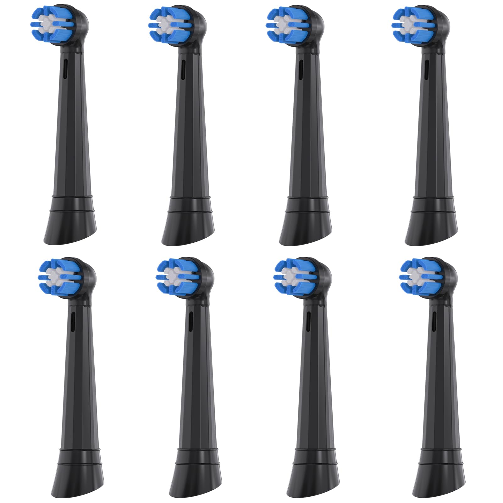 Toothbrush Replacement Heads for Oral-B iO Series Electric Toothbrush, YMPBO 8 Pack Brush Heads for Oral B iO 10 9 8 7 6 5 4 3 Series, Soft Bristles, Black YMPBO