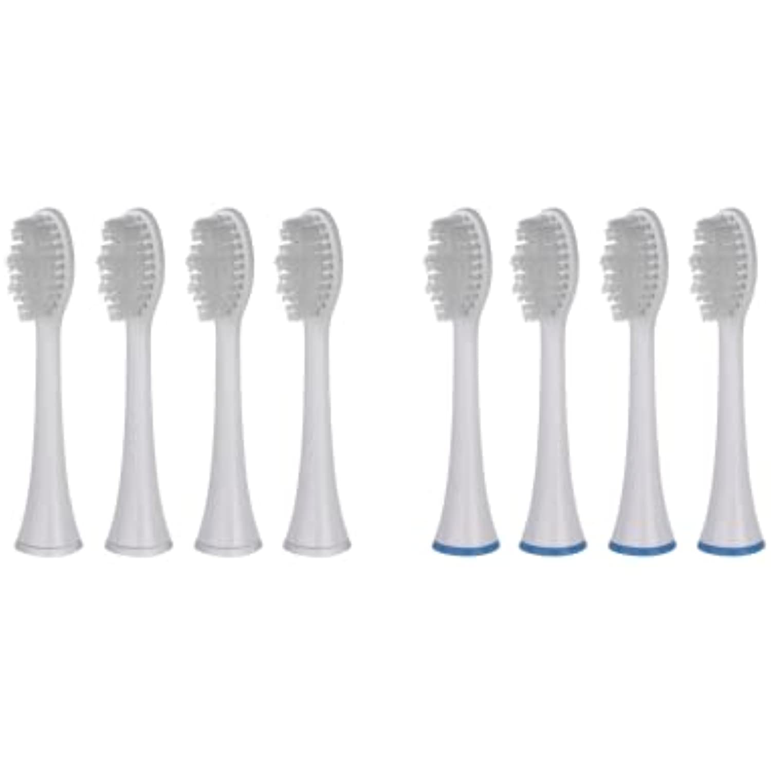 Pursonic Standard Replacement Brush Heads for Dazzlepro Elements Toothbrush & AquaSonic Black , AquaSonic Vibe, AquaSonic Duo pro , AquaSonic Black Series pro (8 Pack)) Pursonic