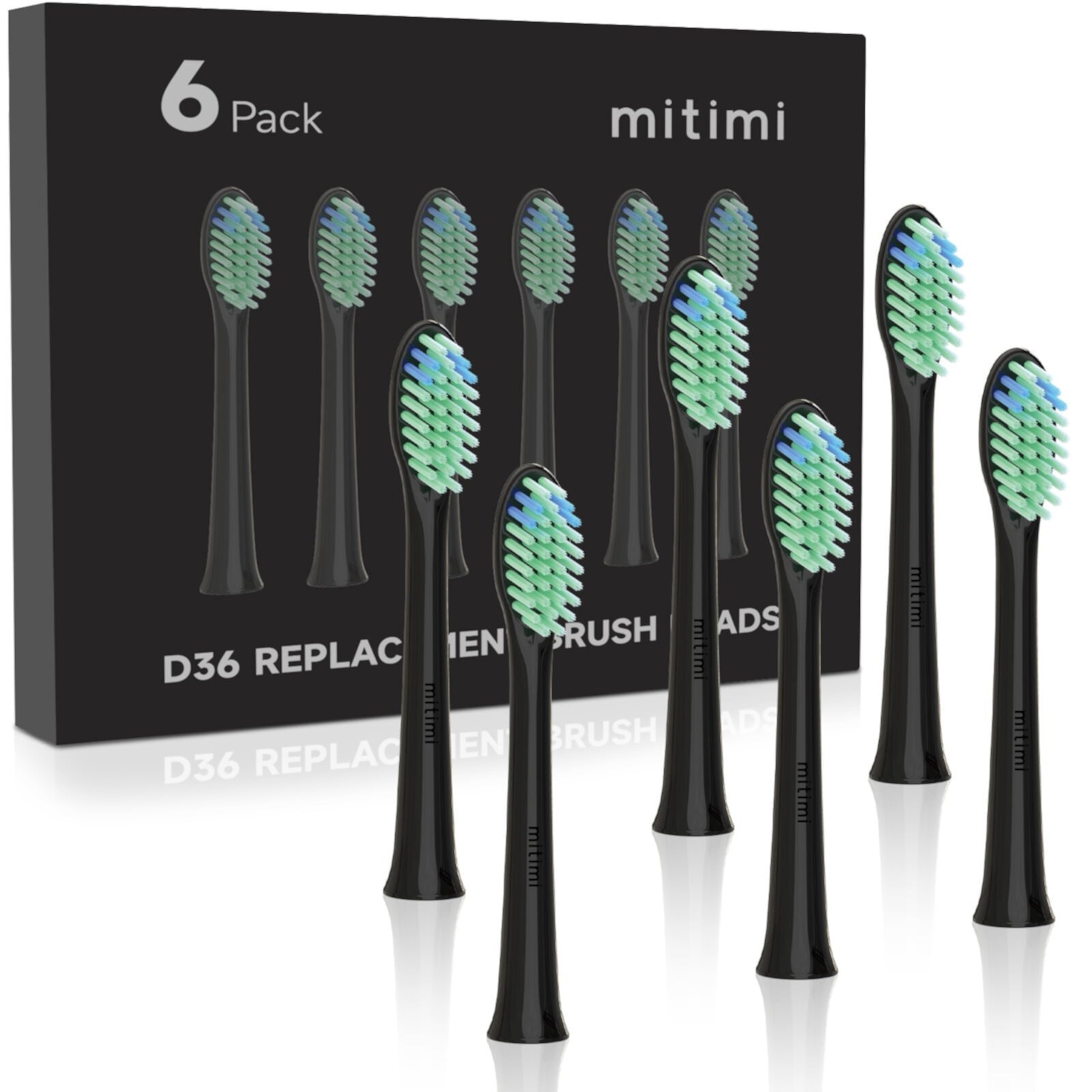 Mitimi D36 Replacement Toothbrush Head, 6 Pcs Brush Heads Compatible with D36 Electric Toothbrush Visit the mitimi Store