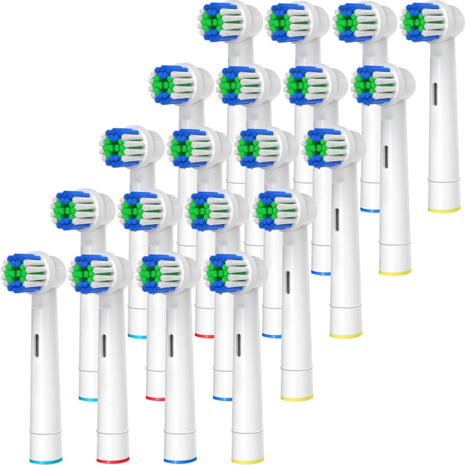 Replacement Toothbrush Heads Compatible with Oral-B Braun, 20 Pcs Professional Electric Brush Heads for Oral B Replacement Heads Refill Pro 500/1000/1500/3000/3757/5000/7000/7500/8000 TIFOR