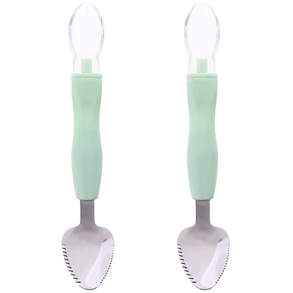 FRCOLOR 2pcs Baby Fruit Scraper Spoon Fruits Mud Scraping Spoon Baby Food Scrapping Spoon FRCOLOR