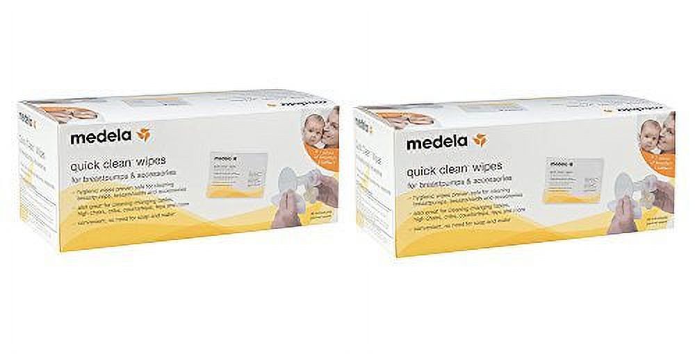 Medela Quick Clean Breast Pump and Accessory Wipes, 40 Count (2 Pack) Medela