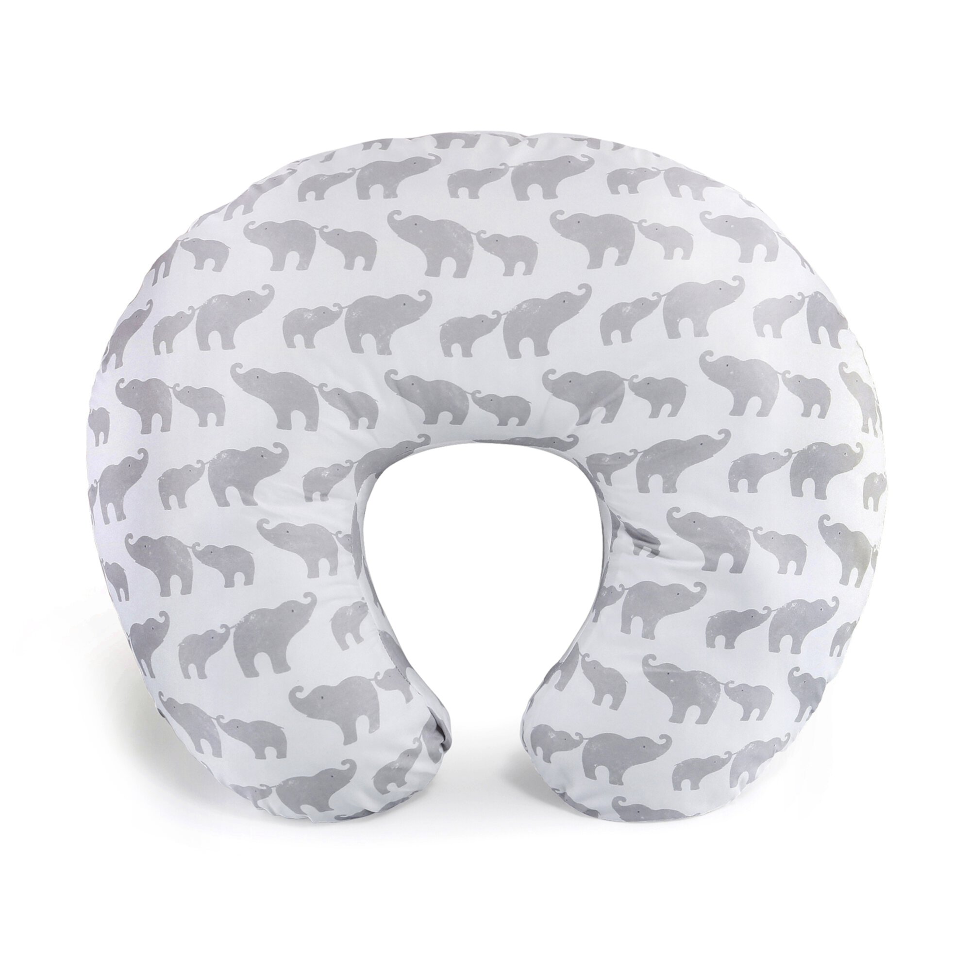 The Peanutshell Nursing Pillow for Breastfeeding, Gray and White Elephant The Peanutshell