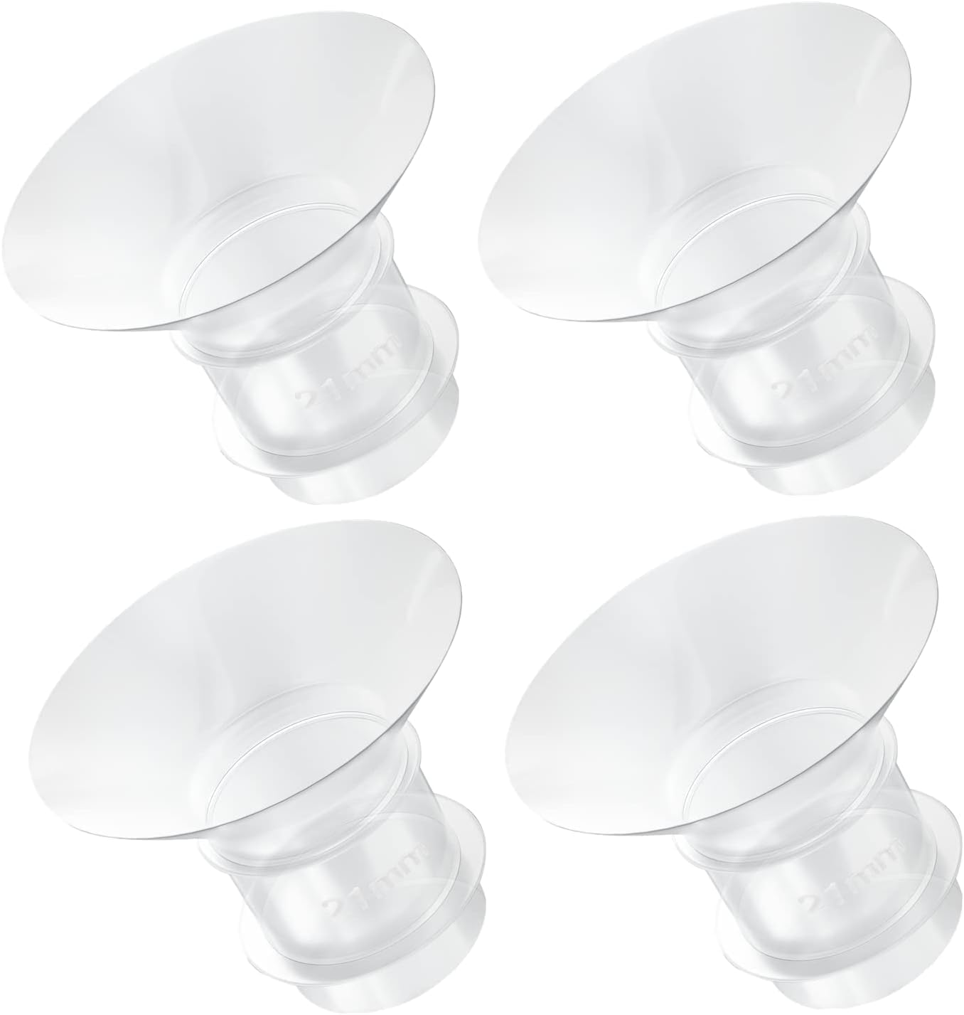 Flange Insert 21mm 4PCS for Medela, Spectra, Willow Cups Shields/Flanges, Compatible with Momcozy S12 Pro/S9 Pro/S9/S12 Wearable Breast Pump Generic