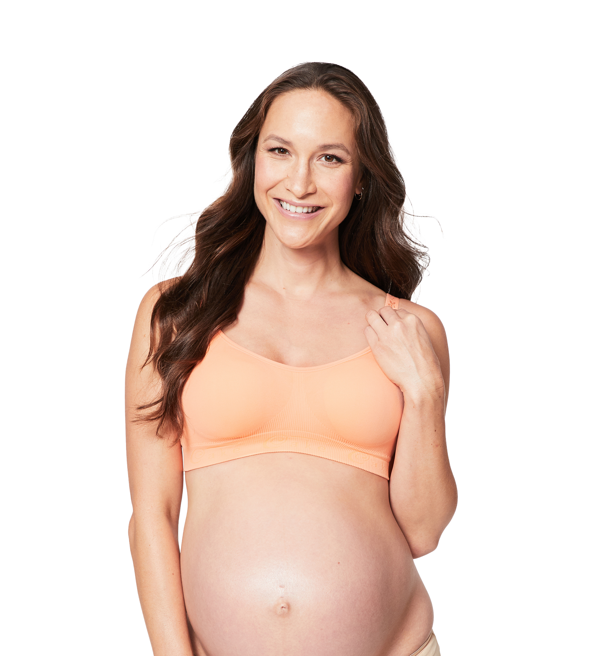 Cake Maternity Women's Maternity and Nursing Rock Candy Luxury Seamless Contour Bra (with removable pads), Coral, Small Cake Maternity