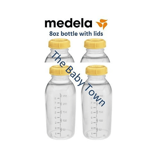 NEW Medela Baby Bottles Breast Milk Bottle With Lids 8oz 250ml 87150s BPA FREE (4 Pack) Medela